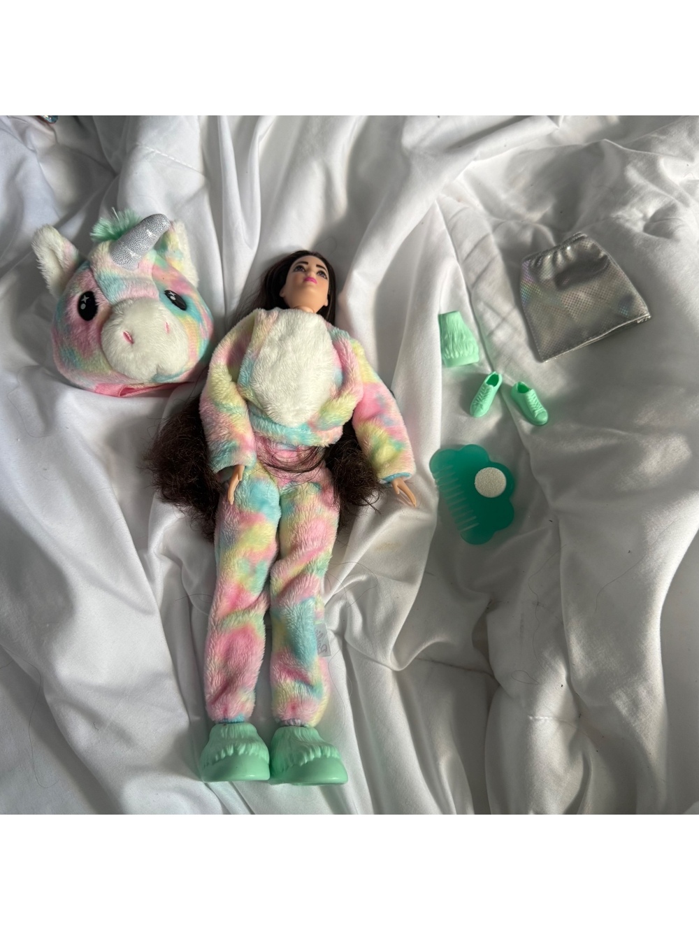 Barbie Cutie Reveal Fantasy Series Fashion Doll with Unicorn Plush Costume